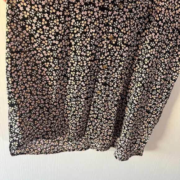 MAI Womens 100% Bamboo Floral Button Down Shirt Dress Beach Coverup Size Small - Picture 3 of 8